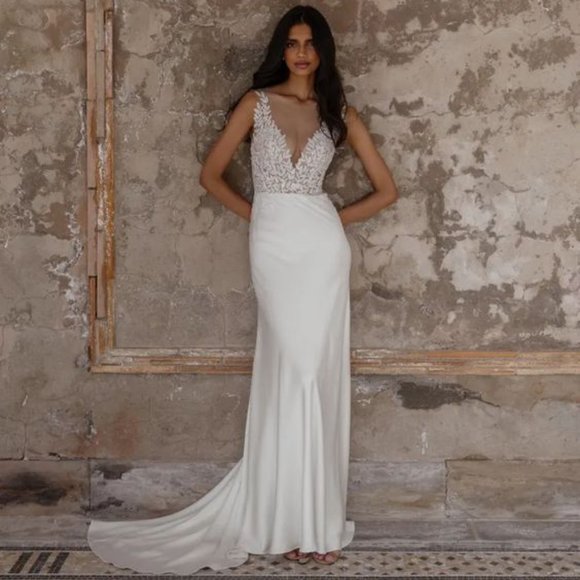 BHLDN Jenny Yoo Zola Wedding Dress, Size 6 - Picture 1 of 12